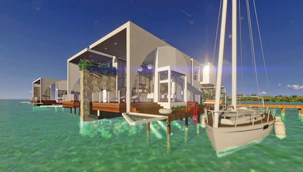Leonardo DiCaprio and partner Delos will redevelop part of the actor's private island in Belize into what the developers say will be "the greenest island resort ever built." Half of the island will be maintained as a wildlife preserve, and the reef will be artificially expanded to promote fish breeding.