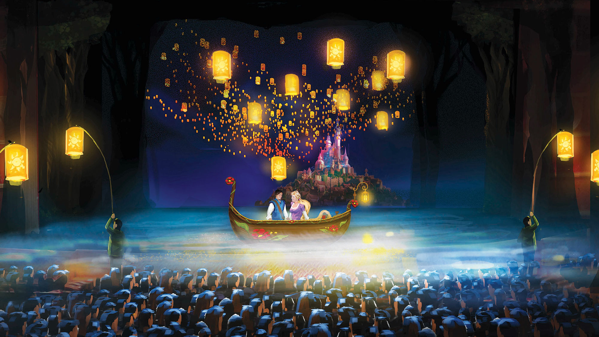 A rendering of the show’s climactic lantern festival scene.