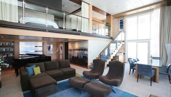 The Royal Loft Suite on Royal Caribbean’s Oasis of the Seas. The Royal Loft Suite on Royal Caribbean’s Oasis of the Seas.
