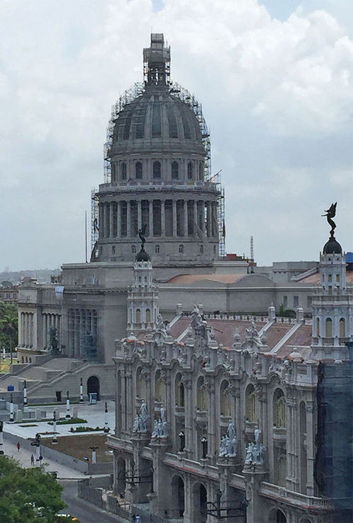 Havana’s Capitol building is undergoing renovations.