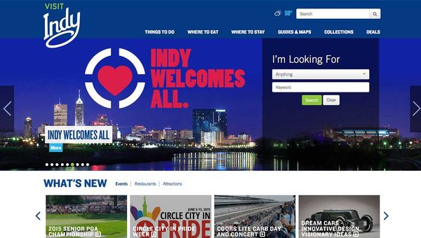 Visit Indy's messaging on its website shows the city welcomes everyone. There is a prominently placed link to the city’s LGBT guide. Visit Indy's messaging on its website shows the city welcomes everyone. There is a prominently placed link to the city’s LGBT guide.