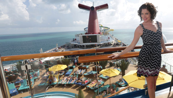 Jaime Dee, cruise director on the Carnival Sunshine. Jaime Dee, cruise director on the Carnival Sunshine.