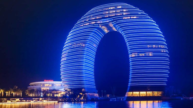 Premier Sheraton hotels will be positioned under the name Sheraton Grand. Pictured, the Sheraton Huzhou Hot Spring Resort.