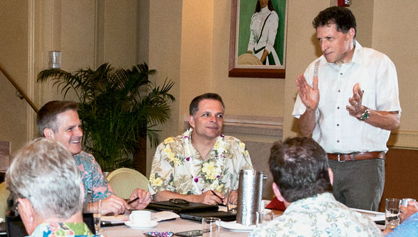 "On the topic of challenges that both agents and consumers face … resort fees … [are]  not just an issue in Hawaii." -- Arnie Weissmann (standing)