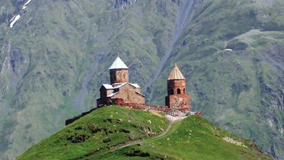 Gergeti Trinity Church in Georgia.