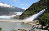 The Mendenhall Glacier and Nugget Falls at Tongass National Forest.