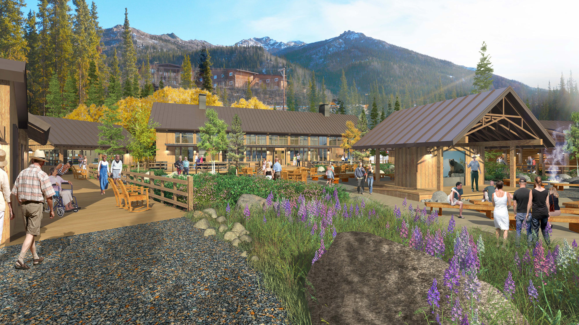 HAL’s Alaska resort building new public area