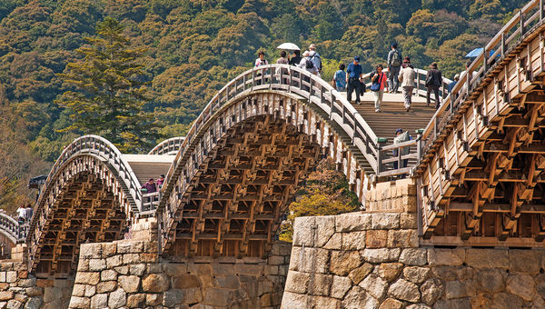 Historic Kintaikyo Bridge in Iwakuni, a great area for hiking. Historic Kintaikyo Bridge in Iwakuni, a great area for hiking.