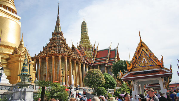 The Grand Palace in the Thai capital of Bangkok is said to welcome some 8 million travelers each year. The Grand Palace in the Thai capital of Bangkok is said to welcome some 8 million travelers each year.