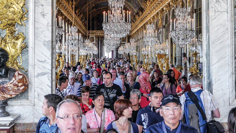 A jam-packed scene at Versailles.