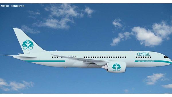 Crystal's Boeing 787 Dreamliner will take guests on luxury jet tours. Crystal's Boeing 787 Dreamliner will take guests on luxury jet tours.