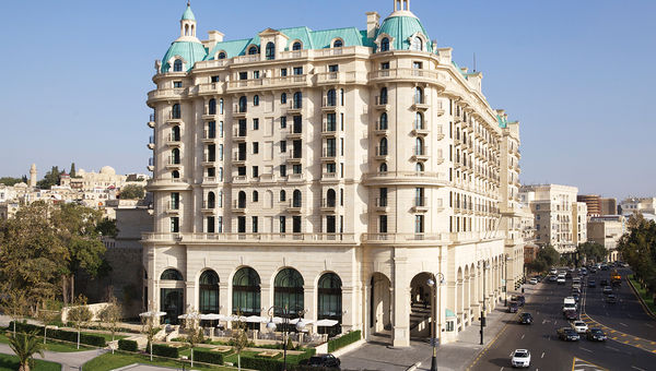 The exterior of the Four Seasons Baku in Azerbaijan. The new property could keep company with any of Paris' deluxe palace hotels, and is just steps from the Old City, which was recognized in 2000 as a UNESCO World Heritage Site. The exterior of the Four Seasons Baku in Azerbaijan. The new property could keep company with any of Paris' deluxe palace hotels, and is just steps from the Old City, which was recognized in 2000 as a UNESCO World Heritage Site.