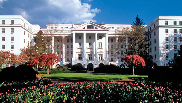 The Greenbrier Resort in White Sulphur Springs in West Virginia's Allegheny Mountains. The Greenbrier Resort in White Sulphur Springs in West Virginia's Allegheny Mountains.