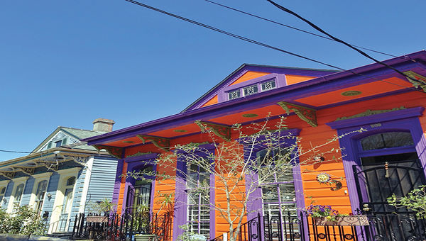 Colorful houses abound in neighborhoods like the Marigny and the Bywater.