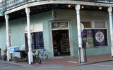 A storefront corner in the French Quarter.