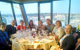 Nearly 270 MAST members and preferred suppliers attended the 2015 MAST Conference in Seattle. Among the attendees enjoying the event’s farewell dinner held atop the Space Needle were, from left, Barbara Jennison, Jennison Travel, Schofield, Wis.; Cesar Meza, Velas Resorts; Chris Ingersoll, Jefferson Travel, Watertown, Wis.; Patti Bradley, Far Horizons Travel, McFarland, Wis.; Brenda and John Trainor, Pyramid Travel in Verona, Wis.; Lori Velte, Warco Travel and Tours in Platteville, Wis.; and Erin Deleon Ahumada, EcoAmerica Tours.