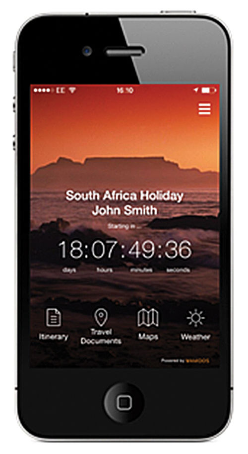 An example of a Vamoos mobile app interface.