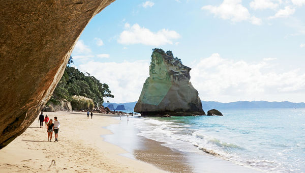 Cathedral Cove is a popular destination on the Coromandel Peninsula.