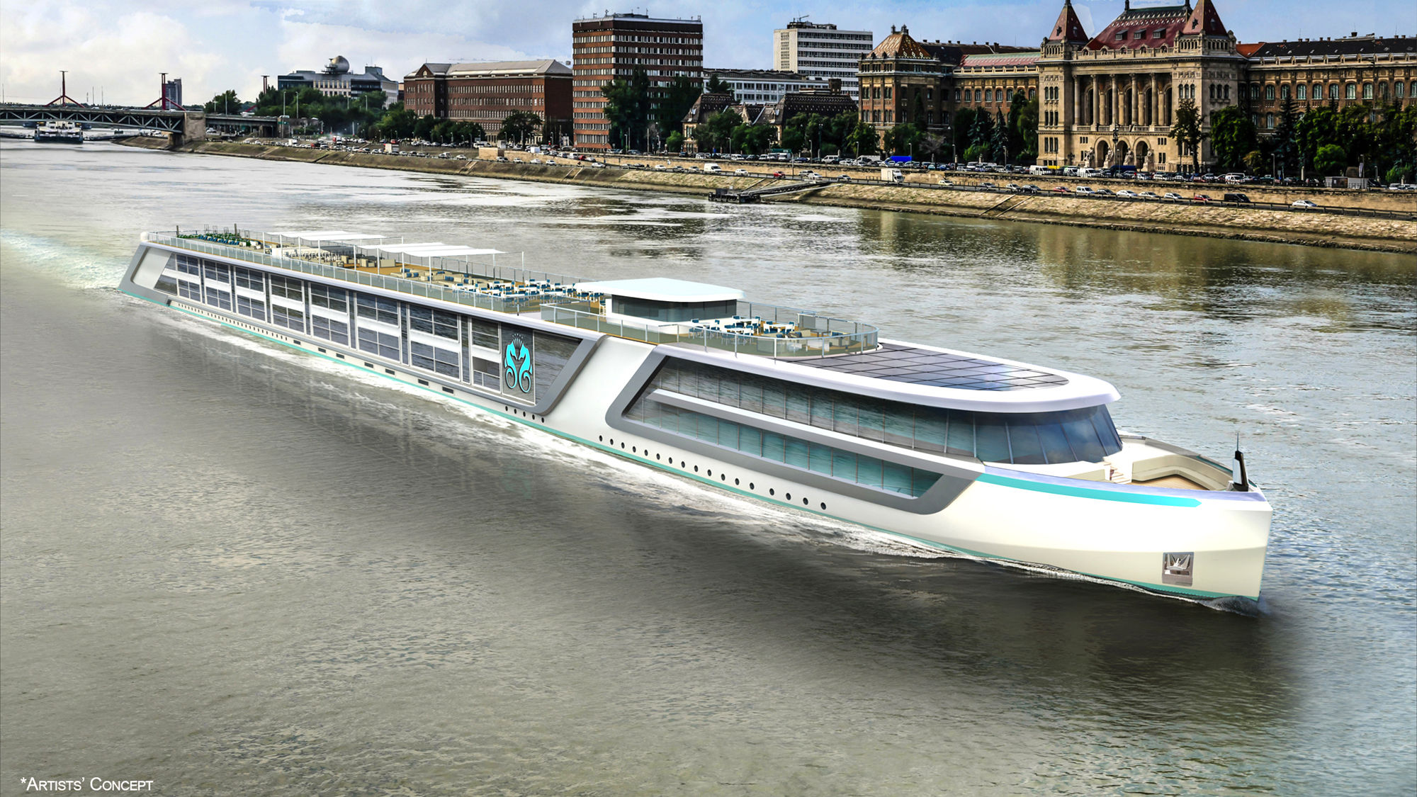 A rendering of Crystal's Rhine-class river ships.