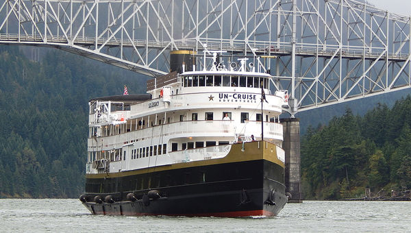 The Legacy, sailing for Un-Cruise Adventures, is a replica of a turn-of-the-century coastal steamer. The Legacy, sailing for Un-Cruise Adventures, is a replica of a turn-of-the-century coastal steamer.