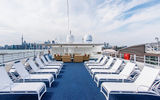 The topside Sun Deck on the 210-passenger Pearl Mist.