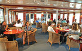 The lounge in the Safari Voyager, operated by Un-Cruise Adventures.