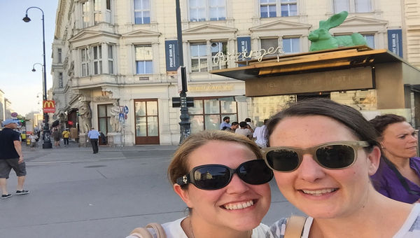 The writer with Daniela Anhell of culinary tour company Ganseblumchen on a foodie tour of Vienna.