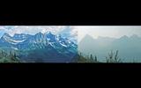 Wildfires have been burning in Washington State, Idaho, California and Montana. In Glacier National Park in Montana, a detail from an interpretive sign at McDonald Creek Valley shows the view typically seen on a clear day; at right, the actual view on Aug. 26, when smoke from fires obscured views throughout the park.