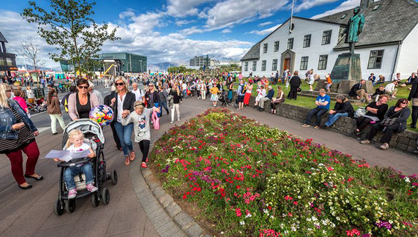 In young, vibrant Reykjavik, Europe's smallest capital city, locals and visitors stay out late during the summer to enjoy the midnight sun. In young, vibrant Reykjavik, Europe's smallest capital city, locals and visitors stay out late during the summer to enjoy the midnight sun.
