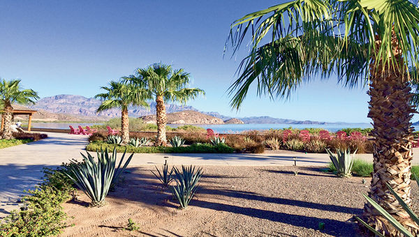 The resort offered views of surrounding mountains and the islands of Loreto in the Sea of Cortes. The resort offered views of surrounding mountains and the islands of Loreto in the Sea of Cortes.
