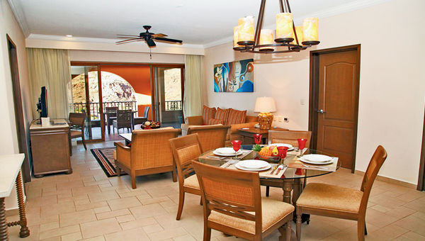One- and two-bedroom accommodations at the property feature large living and dining areas with pullout couches. One- and two-bedroom accommodations at the property feature large living and dining areas with pullout couches.