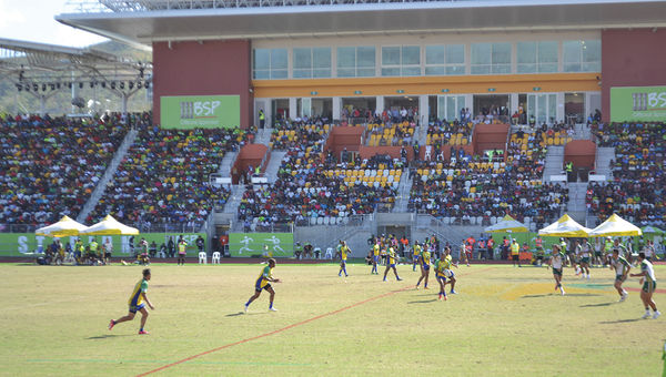 A rugby match during the Pacific Games. A rugby match during the Pacific Games.