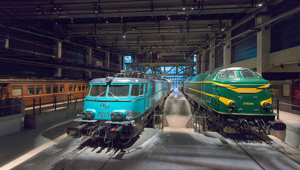 The Train World museum is located in the renovated 1887 Schaerbeek station in Brussels.