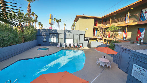 The Las Vegas Hostel's swimming pool is a popular gathering spot for guests. The Las Vegas Hostel's swimming pool is a popular gathering spot for guests.