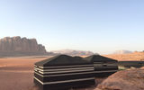 A typical Bedouin camp in Wadi Rum.
