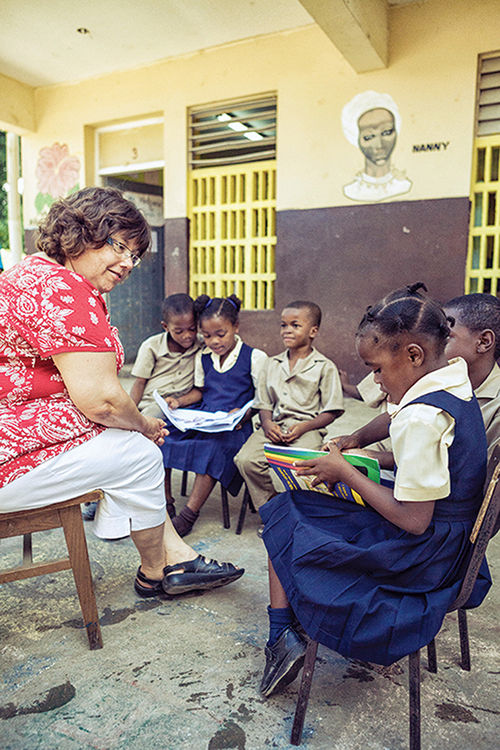 A guest at the Sandals Ochi Resort participates in a reading program in Ocho Rios, Jamaica. A guest at the Sandals Ochi Resort participates in a reading program in Ocho Rios, Jamaica.