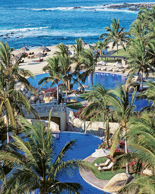 The pool area at the Grand Fiesta Americana Los Cabos, an all-inclusive golf and spa resort. The pool area at the Grand Fiesta Americana Los Cabos, an all-inclusive golf and spa resort.