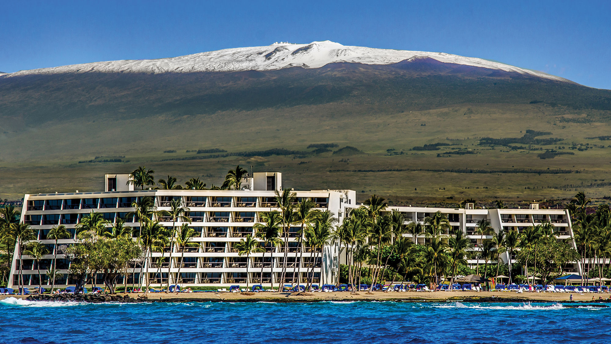 Mauna Lani Bay Hotel & Bungalows backs up to the Pacific, and three bays are nearby.