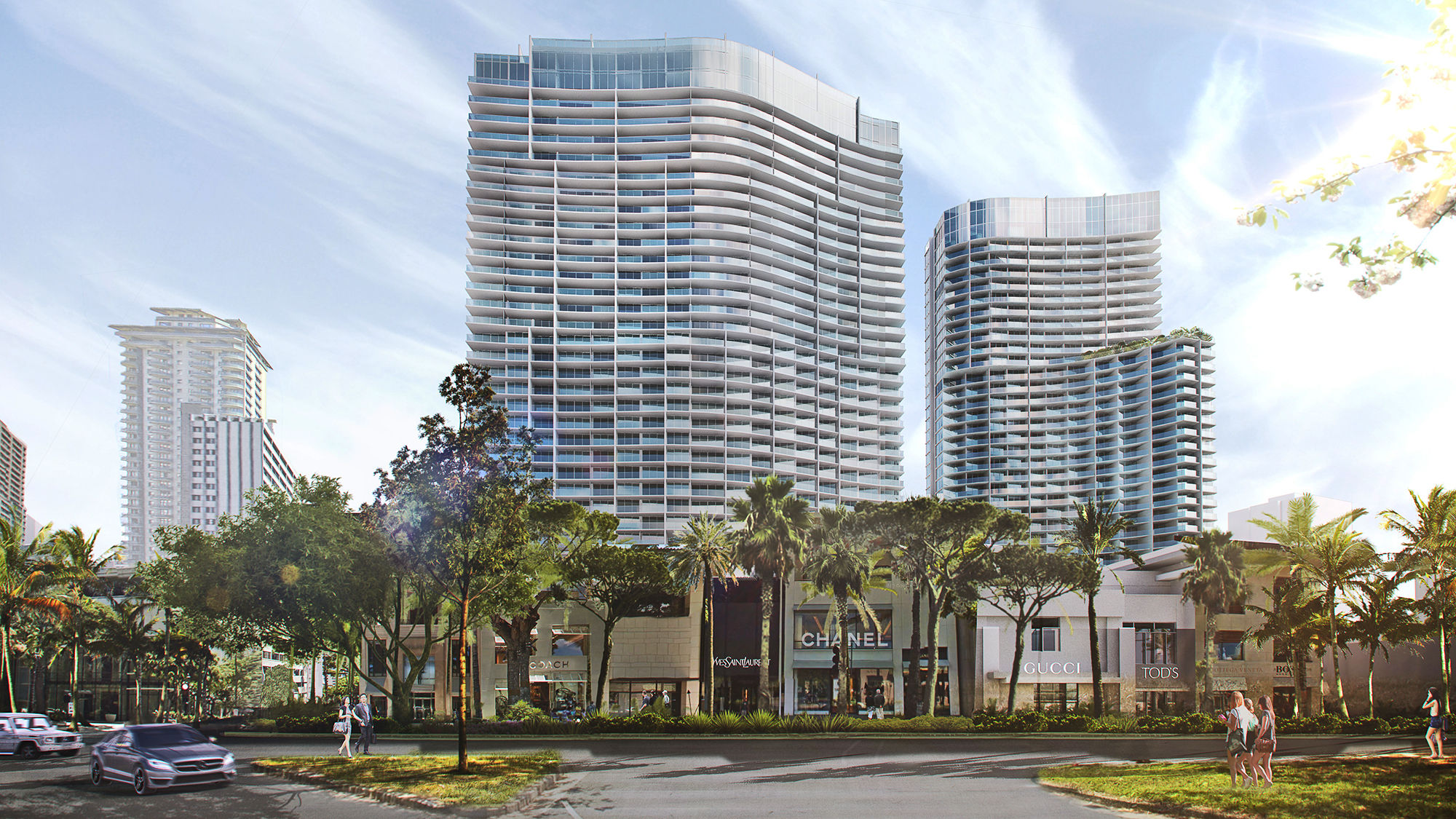 A rendering of the Ritz-Carlton Residences Waikiki Beach.
