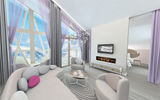 A contemporary room at Club Med Val Thorens Sensations in Saint-Martin-de-Belleville in the French Alps.
