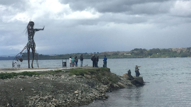Travel Weekly Editor in Chief Arnie Weissmann was in Puerto Varas and Chiloe Island in Chile's Lagos Region in northern Patagonia last week, attending the Adventure Travel Trade Association's Adventure Travel World Summit. Some of his photos from those two destinations are in this slideshow. Pictured here, a fisherman at the end of a pier in Puerto Varas seems to mimic the pose of a statue behind him.