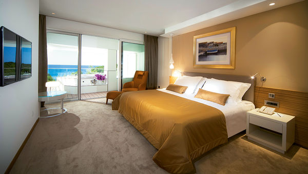 A suite at the Hotel Bellevue in Losinj, Croatia. A suite at the Hotel Bellevue in Losinj, Croatia.