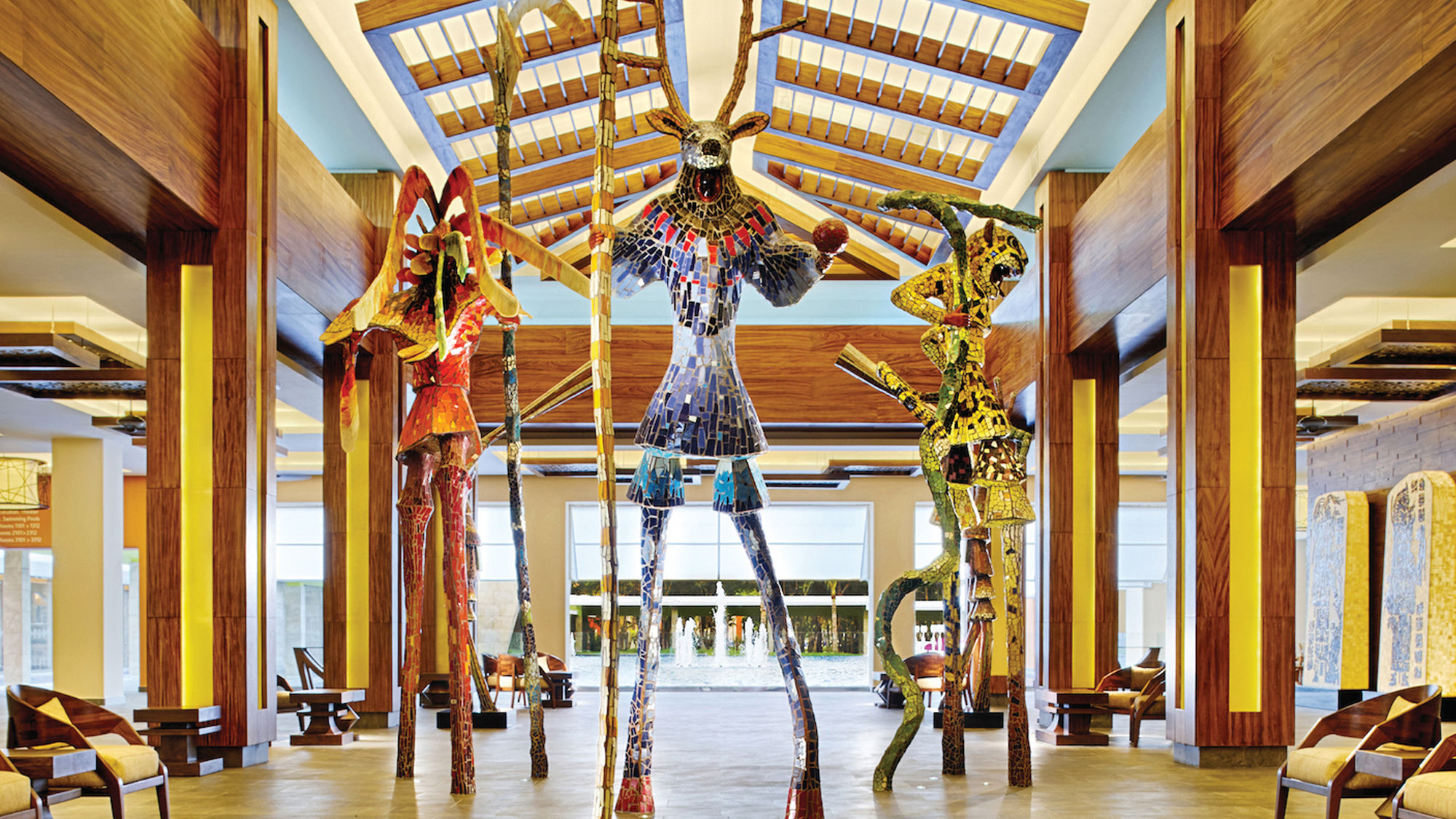 The lobby at the Barcelo Maya Beach Resort