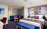 The Family Harbor Suite, which is designed for five and features two bathrooms, is one of 96 staterooms in a secluded Family Harbor area on Deck 2.