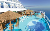 The aft Havana Pool area on Deck 5 of the Carnival Vista provides close contact with the sea.