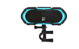 The BoomJacket Floating Speaker is waterproof, sand proof and shockproof. Winter sports enthusiasts will want to note that the speaker, which also is floatable and submersible, features a 50-foot range of receptivity, up to 40 hours of battery life and a power bank for recharging mobile devices. A built-in universal mounting mechanism for easy attachment to bikes, kayaks, jet skis and motorcycles completes the picture.