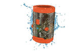 Scosche Industries is offering the BoomBottle H20 Realtree, designed to fit into raw water-bottle net pouches that come with most carryons as well as into car cup holders. Among its attributes are a waterproof, 50mm driver; shock-absorbing speaker caps; a protective top-lid speaker grill; integrated music controls; a shock-absorbing, nonslip exterior; and a passive subwoofer. A carabiner is included in the deal. Specs include Bluetooth 4.0 Class 2 connectivity, 33-foot range and a rechargeable battery that provides up to ll hours of playback.