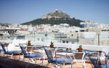 The view from the rooftop Art Lounge restaurant at the New Hotel.