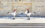From Athens' ancient cultural icons to the cuisine of the Peloponnese peninsula and the serenity of the Aegean islands, Greece's tourism numbers are booming. Pictured here, the changing of the guard, as seen from the Hotel Grand Bretagne, which is centrally located on Syntagma (Constitution) Square.