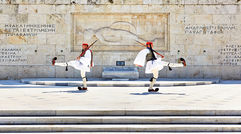 From Athens' ancient cultural icons to the cuisine of the Peloponnese peninsula and the serenity of the Aegean islands, Greece's tourism numbers are booming. Pictured here, the changing of the guard, as seen from the Hotel Grand Bretagne, which is centrally located on Syntagma (Constitution) Square.